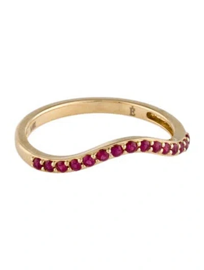 Pre-owned Eriness 14k Ruby Contour Ring In Multi