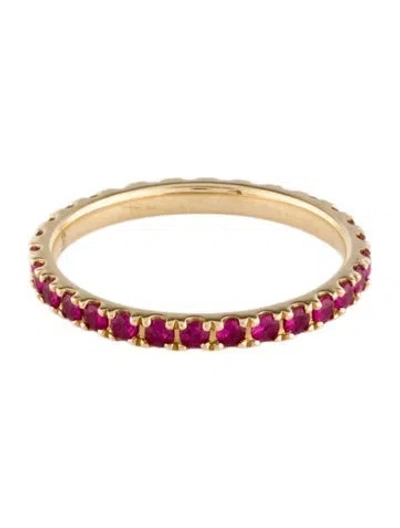 Pre-owned Eriness 14k Ruby Eternity Band In Multi