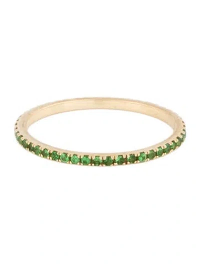 Pre-owned Eriness 14k Sapphire & Tsavorite Garnet Eternity Band In Multi