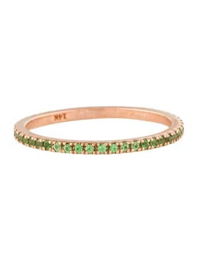 Pre-owned Eriness 14k Tsavorite Garnet Eternity Band In Multi