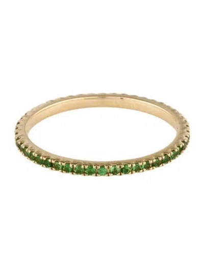 Pre-owned Eriness 14k Tsavorite Garnet Eternity Band In Multi