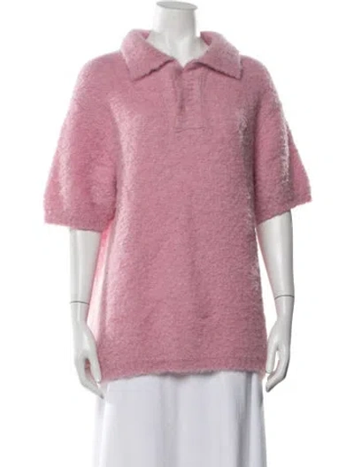 Pre-owned Erl Alpaca Sweater In Pink