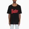 ERL ERL BABY BLACK CREW-NECK T-SHIRT