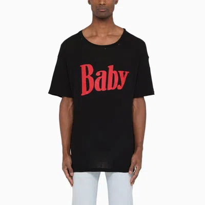 ERL ERL BABY BLACK CREW-NECK T-SHIRT
