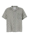 Erl Checkered Short Sleeve Shirt In White