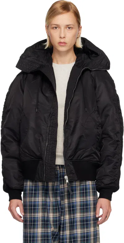 Erl Black Flight Bomber Jacket