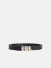 Erl Black Leather Belt In Black