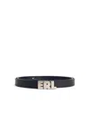 Erl Adjustable Leather Belt For Versatile Styling In Black