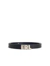 Erl Adjustable Leather Belt For Versatile Styling In Black