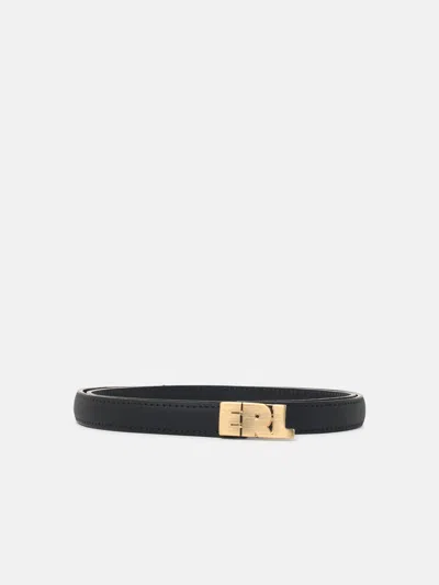 Erl Black Leather Belt