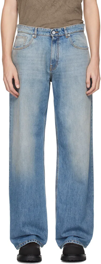 Erl Blue Breakwater Wash Jeans