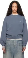 Erl Blue '' Crewneck Sweatshirt In 1 Blue