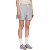 Erl Blue Light Check Boxer Boy Shorts In Gray