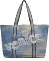 Erl Blue 'venice' Tote In 1 Storm Print
