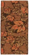 Erl Brown & Orange Lurex Raw Edge Scarf In 1 Gold