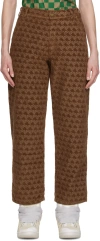 Erl Brown Padded Trousers In 1 Brown