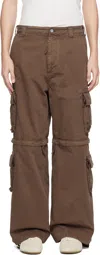 Erl Brown Zip-off Cargo Pants In Brown