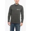 Erl Brushed Cotton Mock-neck Sweatshirt With Contrasting Print