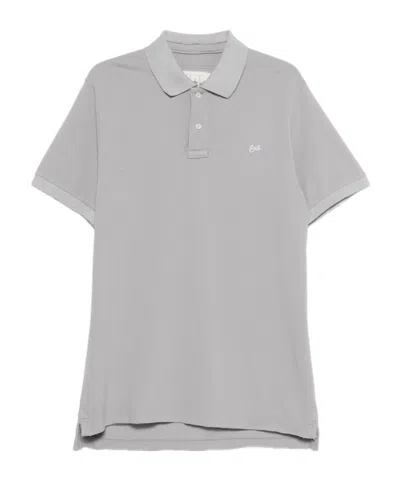 Erl Short-sleeved Polo Shirt In Gray