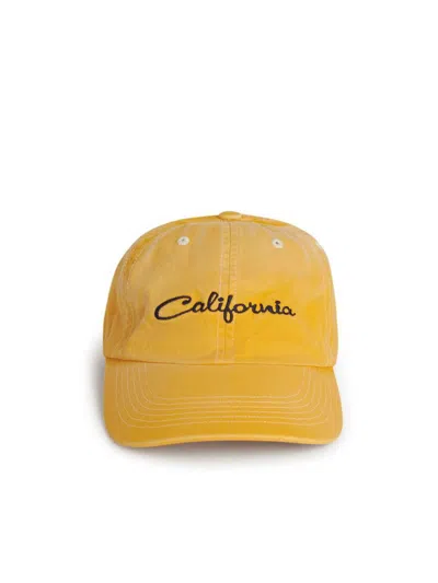 Erl 'california' Yellow Cotton Cap