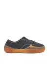 Erl Round Toe Low-top Sneakers In Brown