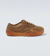 Erl Canvas Low-top Sneakers In Brown