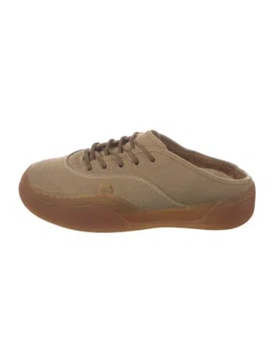 Pre-owned Erl Canvas Sneakers In Neutral