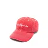 Erl Logo-embroidered Cap In Red