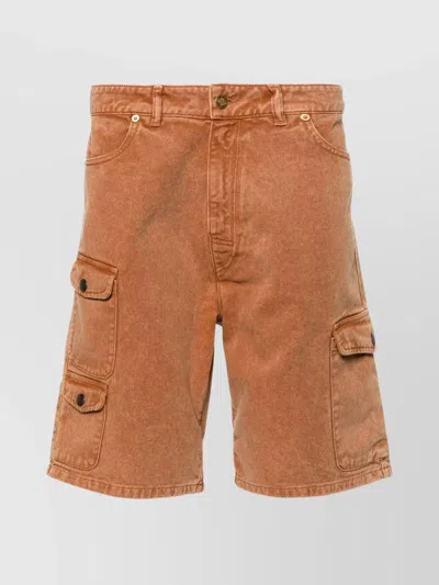 Erl Cargo Pocket Knee Length Shorts In Brown