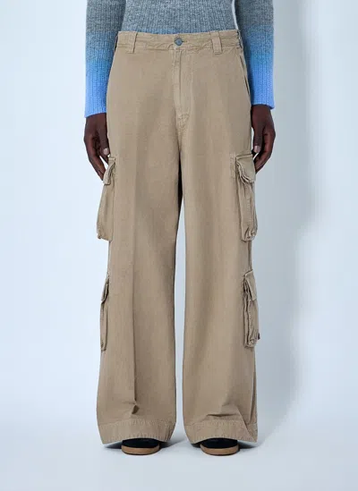 Erl Cargo Trousers With Pocket Detailing In Brown