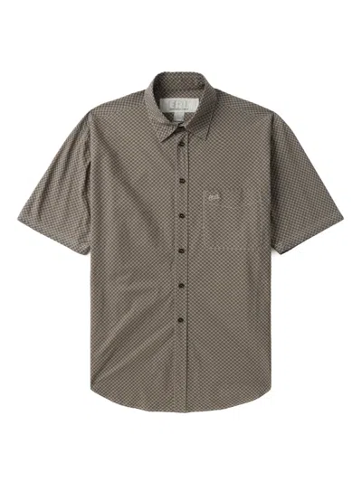 Erl Check-pattern Short-sleeve Shirt In 褐色