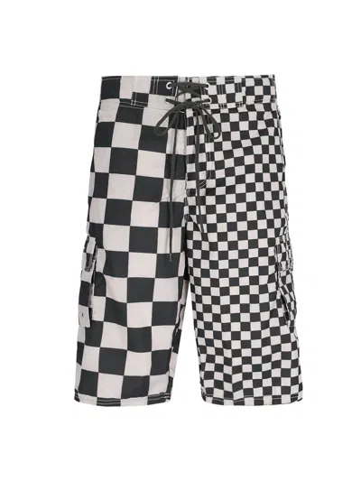 ERL ERL CHECK PRINTED DRAWSTRING SWIM SHORTS