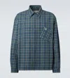 Erl Gender Inclusive Plaid Flannel Overshirt In Blue