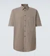 Erl Checked Cotton Shirt In Brown