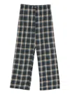 Erl Checked-print Trousers In Blue