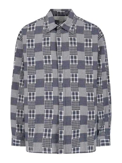 Erl Checked Shirt In Animal Print