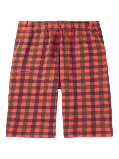Erl Checked Shorts In Orange