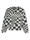 Erl Checkerboard-pattern Sweatshirt In Black