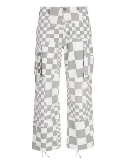 Erl Checkered Printed Wide In Multi