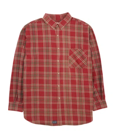 Erl Checkered Shirt In Red