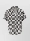 Erl Checkered Short Sleeve Shirt In Neutrals
