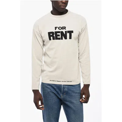 Erl Chenille Crew-neck Sweater With Ribbed Edge In Neutral