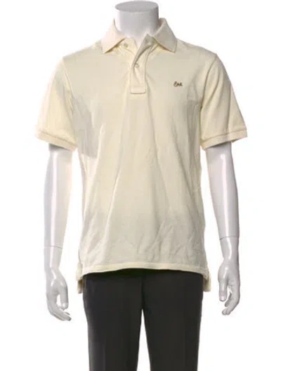 Pre-owned Erl Collar Short Sleeve Polo Shirt In Neutrals