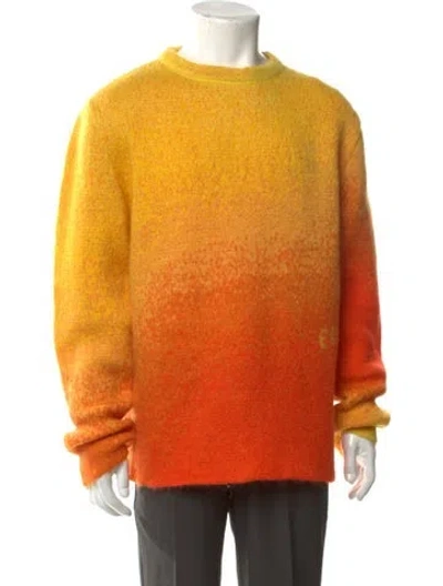 Pre-owned Erl Colorblock Pattern Crew Neck Pullover In Multi