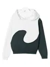 Erl Colour-block Hoodie In White