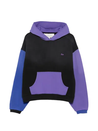 Erl Colour-block Logo-patch Hoodie In Multi