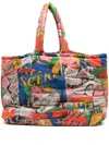 Erl Maxi Comics Shopper Mit Futter In Multicolour