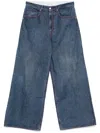 Erl Contrast-stitching Jeans In Blue