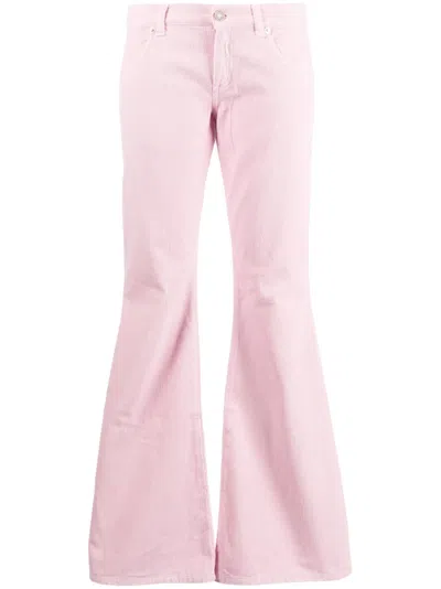 Erl Corduroy Flared Trousers In Pink