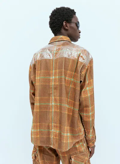 Erl Corduroy Printed Overshirt In Multi